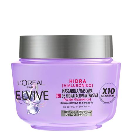 Elvive Hidra [Hialurónico] Mascarilla Mascarilla rellena la fibra capilar con ácido hialurónico 72 horas de hidratación para cabello deshidratado 310 ml