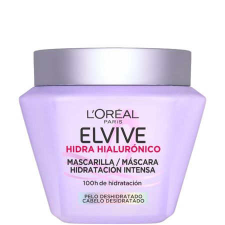 Elvive Hidra Hialurónico Mascarilla Hidratación Intensa Mascarilla capilar rellena la fibra capilar con ácido hialurónico 72 horas de hidratación para cabello deshidratado 310 ml