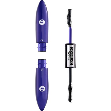 L'Oreal Pro Xxl [Extension] Máscara de pestañas con cepillo doble y fibras alargadoras ofrece efecto extensiones para una mirada irresistible