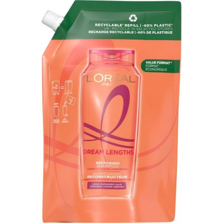 Elvive Dream Long Champú Reconstructor Recarga Champú protege de roturas y puntas abiertas para cabello largo y dañado 500 ml