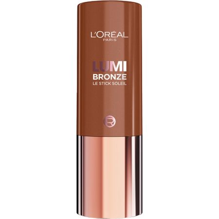 L'Oreal Lumi Bronze Le Stick Soleil Bronceador en barra brillo difuminado acabado natural con aspecto bronceado