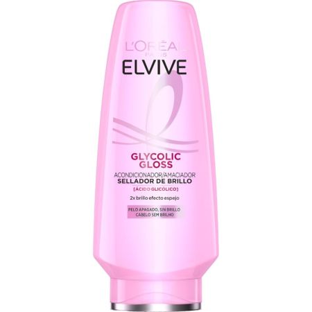 Elvive Glycolic Gloss Acondicionador Sellador De Brillo Acondicionador para cabello apagado y sin brillo 48 horas de hidratación pelo brillante y cuidado  300 ml