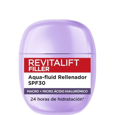 L'Oreal Revitalift Filler Aqua-Fluid Rellenador Spf30 Crema hidratante protege rellena y proporciona un acabado ligero e impecable 40 ml