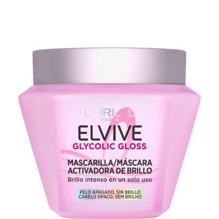 Elvive Glycolic Gloss Mascarilla Activadora De Brillo Mascarilla capilar hidratante ofrece suavidad y brillo con efecto espejo hasta 72 horas para cabello apagado o sin brillo 310 ml