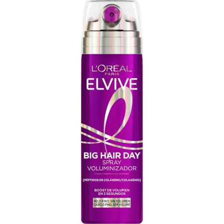 Elvive Big Hair Day Spray Voluminizador Spray capilar con tridispensador eleva las raíces en solo 3 segundos ofreciendo hidratación y volumen hasta 48 horas 200 ml