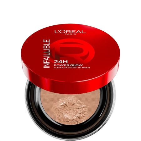 L'Oreal Infaillible 24h Power Glow Loose Powder In Mesh Polvos compactos proporcionan un brillo impecable acabado refinado y radiante