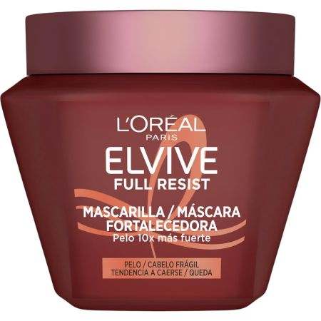 Elvive Full Resist Mascarilla Fortalecedora Mascarilla capilar antirotura desenreda suavemente protegiendo para cabello con tendencia a caerse 300 ml