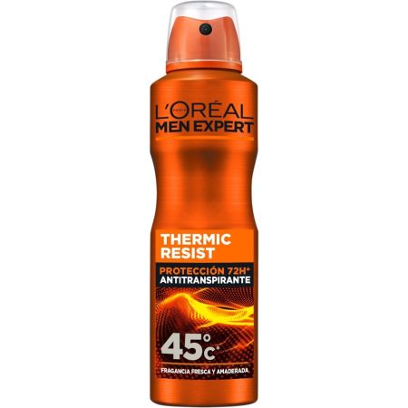L'Oreal Men Expert Thermic Resist Antitranspirante 72h 45ºc Desodorante Spray Desodorante antitranspirante protección total contra el calor extremo máximo confort 150 ml