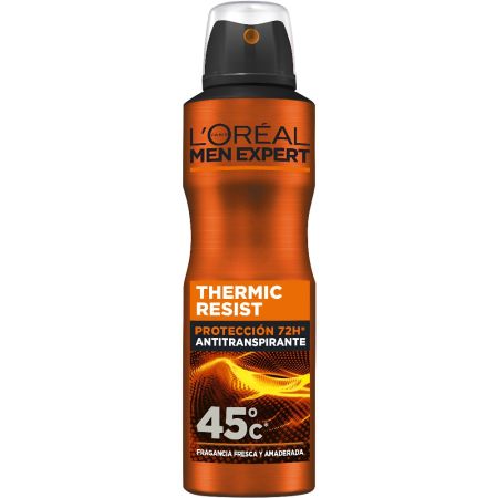 L'Oreal Men Expert Thermic Resist Antitranspirante 72h 45ºc Desodorante Spray Desodorante antitranspirante protección total contra el calor extremo máximo confort 150 ml