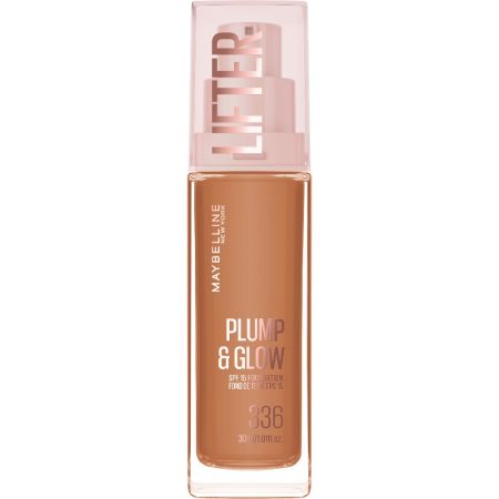 Maybelline Lifter Plump & Glow Foundation Spf 15 Base de maquillaje de cobertura ligera a media piel con volumen e iluminada