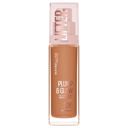Maybelline Lifter Plump & Glow Foundation Spf 15 Base de maquillaje de cobertura ligera a media piel con volumen e iluminada