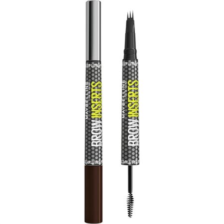 Maybelline Brow Inserts Lápiz de cejas con cepillo para conseguir unas cejas rellenas y naturales hasta 36 horas de duración