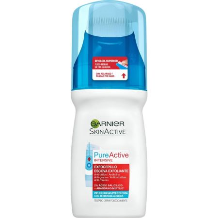 Garnier Skin Active Pure Active Intensive Exfocepillo Exfoliante facial estimula la eliminación de impurezas y células muertas 150 ml