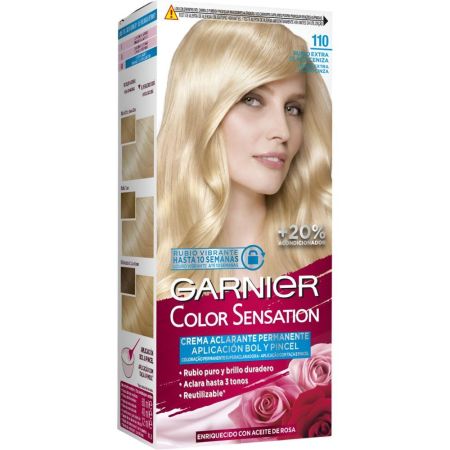 Garnier Color Sensation Color-Crema Tinte permanente reutilizable enriquecido con nacar consigue cubrir totalmente las canas