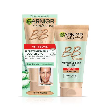 Garnier Skin Active Bb Cream Anti Edad Spf 25 Crema hidratante con color antiedad reafirma y unifica 24 horas 50 ml
