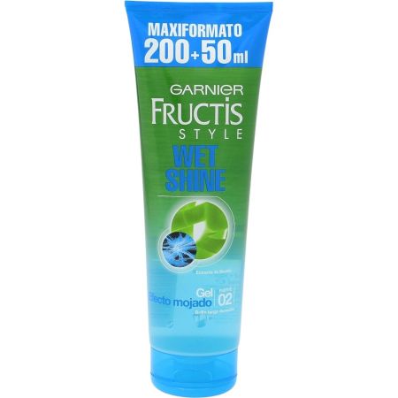 Fructis Style Wet Shine Gel Nº2 Gomina efecto mojado de extralarga duración acabado brillante con extracto de bambú 250 ml