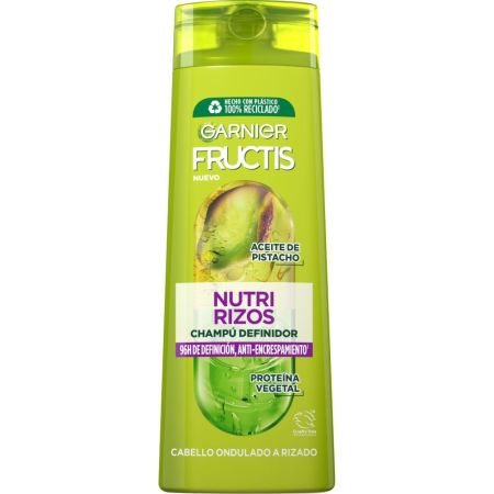 Fructis Nutri Rizos Champú Definidor Champú definidor limpia nutre y controla el encrespamiento para cabello rizado y ondulado 380 ml