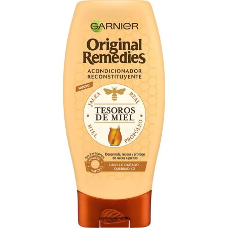 Original Remedies Tesoros De Miel Acondicionador Reparador Acondicionador intenso reconstituyente repara protege y da fuerza para cabello dañado y quebradizo 250 ml