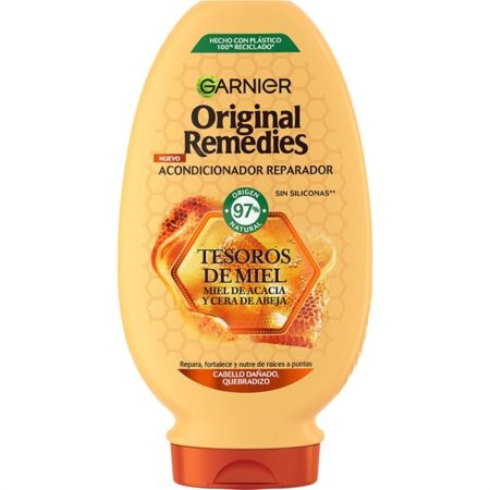 Original Remedies Tesoros De Miel Acondicionador Reparador Acondicionador intenso reconstituyente repara protege y da fuerza para cabello dañado y quebradizo 250 ml