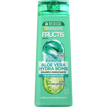 Fructis Aloe Vera Hydra Bomb Champú Hidratante Champú hidratante fortifica y limpia en profundidad para cabello deshidratado 380 ml