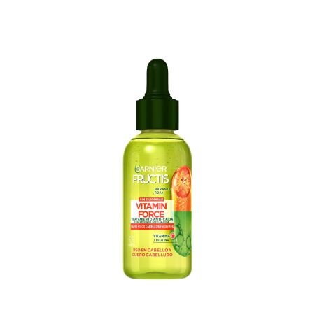 Fructis Vitamin Force Tratamiento Anti-Caída Tratamiento anticaída para un cabello más fuerte y sano con naranaja roja vitamina c y biotina 125 ml