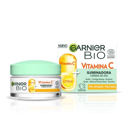Garnier Bio Vitamina C Iluminadora Crema De Día Crema de día iluminadora nutre y corrige líneas de expresión con vitamina c y citrus 50 ml