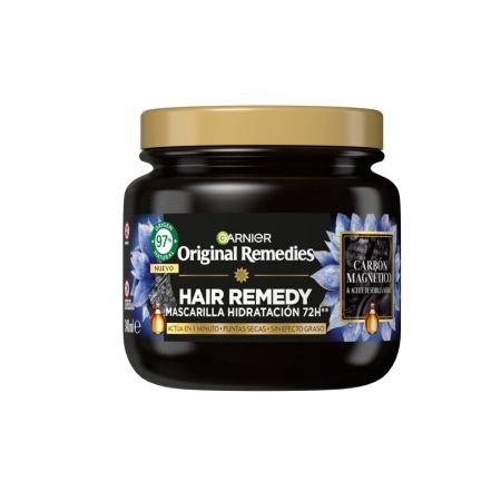Original Remedies Carbón Magnético Hair Remedy Mascarilla Hidratación Mascarilla hidrata en profundidad y desenreda 340 ml
