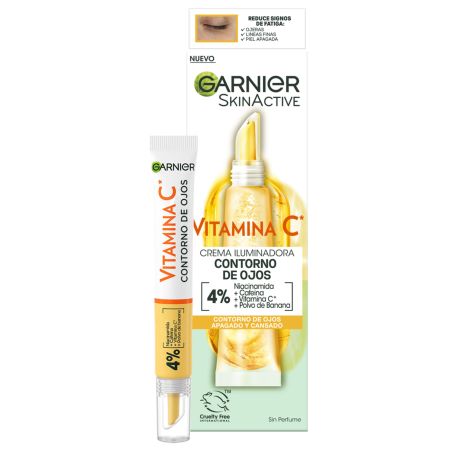 Garnier Skin Active Vitamina C Contorno De Ojos Contorno de ojos iluminador reduce los 6 signos de fatiga piel más firme y suave 15 ml