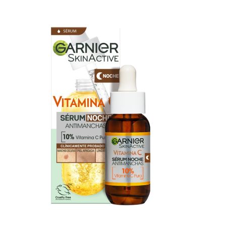 Garnier Skin Active Vitamina C Sérum Noche Antimanchas Sérum de noche antimanchas aumenta la luminosidad y reduce líneas finas 30 ml