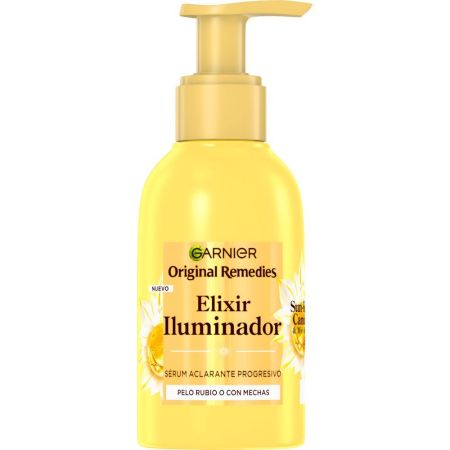 Original Remedies Camomila Y Miel De Flores Elixir Iluminador Sérum nutritivo suaviza e ilumina reflejos rubios contrarrestando el tono apagado para cabello rubio o con mechas 340 ml