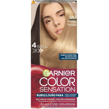 Garnier Color Sensation Tinte permanente reutilizable aclara hasta 4 tonos enriquecido con nacar consigue cubrir totalmente las canas