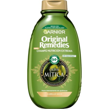 Original Remedies Oliva Mítica Champú Nutrición Extrema Champú altamente nutritivo suaviza y repara sin apelmazar con aceite de oliva virgen para cabello seco 400 ml