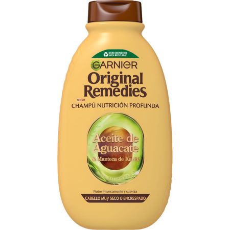 Original Remedies Aceite De Aguacate & Manteca Champú Nutrición Profunda Champú nutritivo intenso suaviza y desenreda sin apelmazar para cabello muy seco o encrespado 400 ml