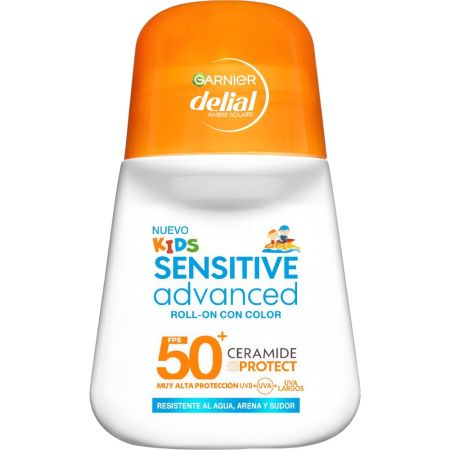 Delial Kids Sensitive Advanced Roll-On Con Color Spf 50+ Protector solar infantil con color aplicación agradable y desenfadada 50 ml