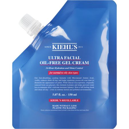 Kiehl'S Ultra Facial Oil-Free Gel Cream Recarga Crema de día hidratante y matificante efecto refrescante 24 horas para una piel fresca 150 ml
