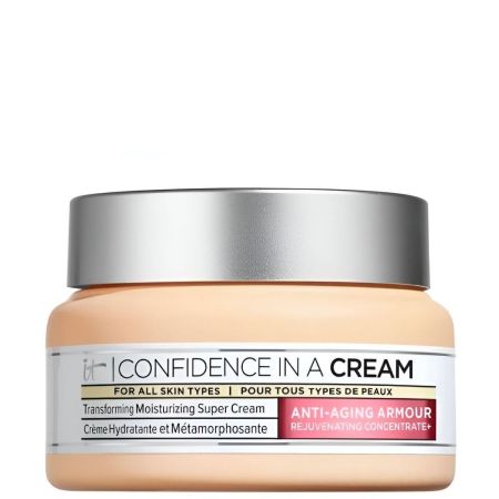 It Cosmetics Confidence In A Cream Anti-Aging Armour Crema de día antiedad hidratante unfica el tono y reduce arrugas piel sana joven y luminosa