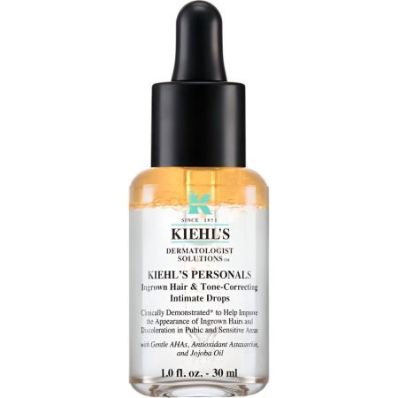 Kiehl'S Personals Ingrown Hair & Tone-Correcting Intimate Drops Tratamiento vegano para vello encarnado granitos post depilacióm o tono desigual refuerza la barrera 30 ml