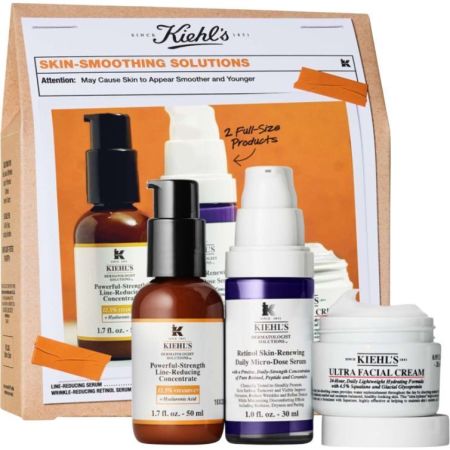 Kiehl'S Skin-Smoothing Solutions Estuche Tratamiento facial antiedad reduce líneas de expresión iluminando y reafirmando la piel