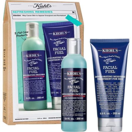 Kiehl'S Facial Fuel Estuche Tratamiento facial hidratante limpiador y refrescante de textura ligera para piel luminosa sin efecto pegajoso