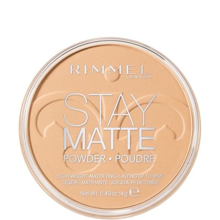 Rimmel London Stay Matte Long Lasting Pressed Powder Polvos compactos matificantes con naturales minerales para un acabado impecable