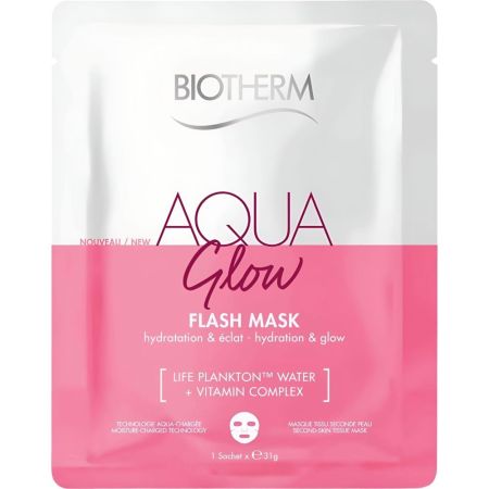 Biotherm Aqua Glow Flash Mask Mascarilla facial de hidratación y nutrición para dar luminosidad a la piel