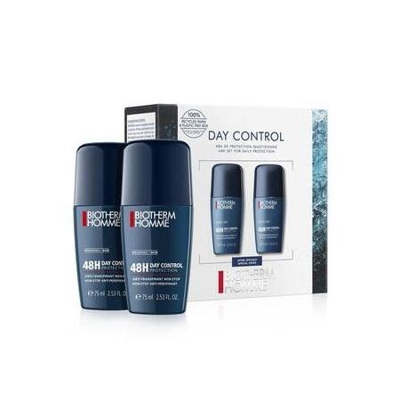 Biotherm Homme 48h Day Control Protection Desodorante Roll-On Duplo Desodorante antitraspirante protección seca fresca y duradera 48 horas 2x75 ml