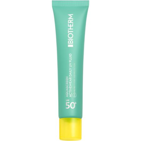 Biotherm Aquascreen Active-Wear Daily Uv Fluid Spf 50+ Fluido solar de textura ligera y fresca resistente al sudor con biopéptidos ofrece gran protección 40 ml