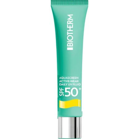 Biotherm Aquascreen Active-Wear Daily Uv Fluid Spf 50+ Fluido solar de textura ligera y fresca resistente al sudor con biopéptidos ofrece gran protección 40 ml