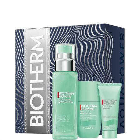 Biotherm Homme Aquapower Advanced Gel Estuche Gel facial de rápida absorción hidrata refuerza la barrera cutánea y estabiliza la piel 75 ml