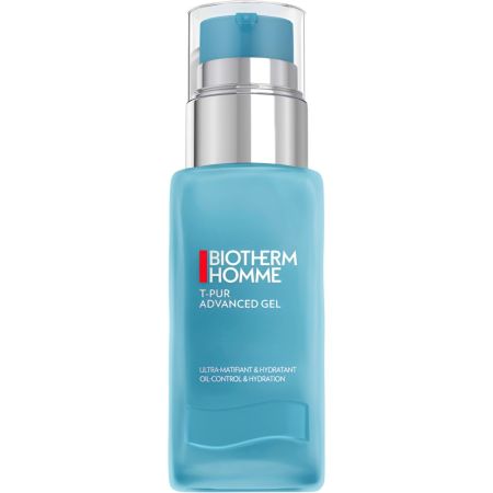 Biotherm Homme T-Pur Advanced Gel Gel facial hidratante y matificante reduce brillo minimiza poros y mejora la uniformidad refrescando la piel 50 ml