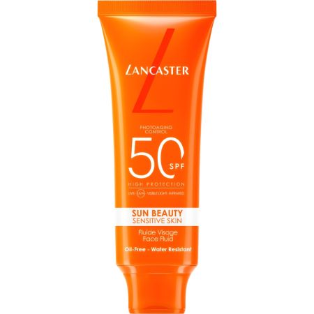 Lancaster Sun Sensitive Luminous Tan Spf 50 Leche solar facial suaviza y preserva la piel sensible de los daños inducidos por el sol 50 ml