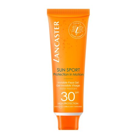 Lancaster Sun Sport Protection In Motion Invisible Face Gel Spf 30 Protección solar facial resistente al sudor y al agua 30 ml