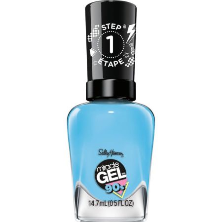 Sally Hansen Miracle Gel Step 1 Color 90'S Edición Limitada Esmalte de uñas secado rápido y fácil de usar sin necesidad de lámpara 14 días de color y brillo