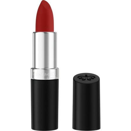 Rimmel London Lasting Finish Satin Lipstick Barra de labios con fórmula vegana no mancha ni se desvanece para acabado satinado de larga duración